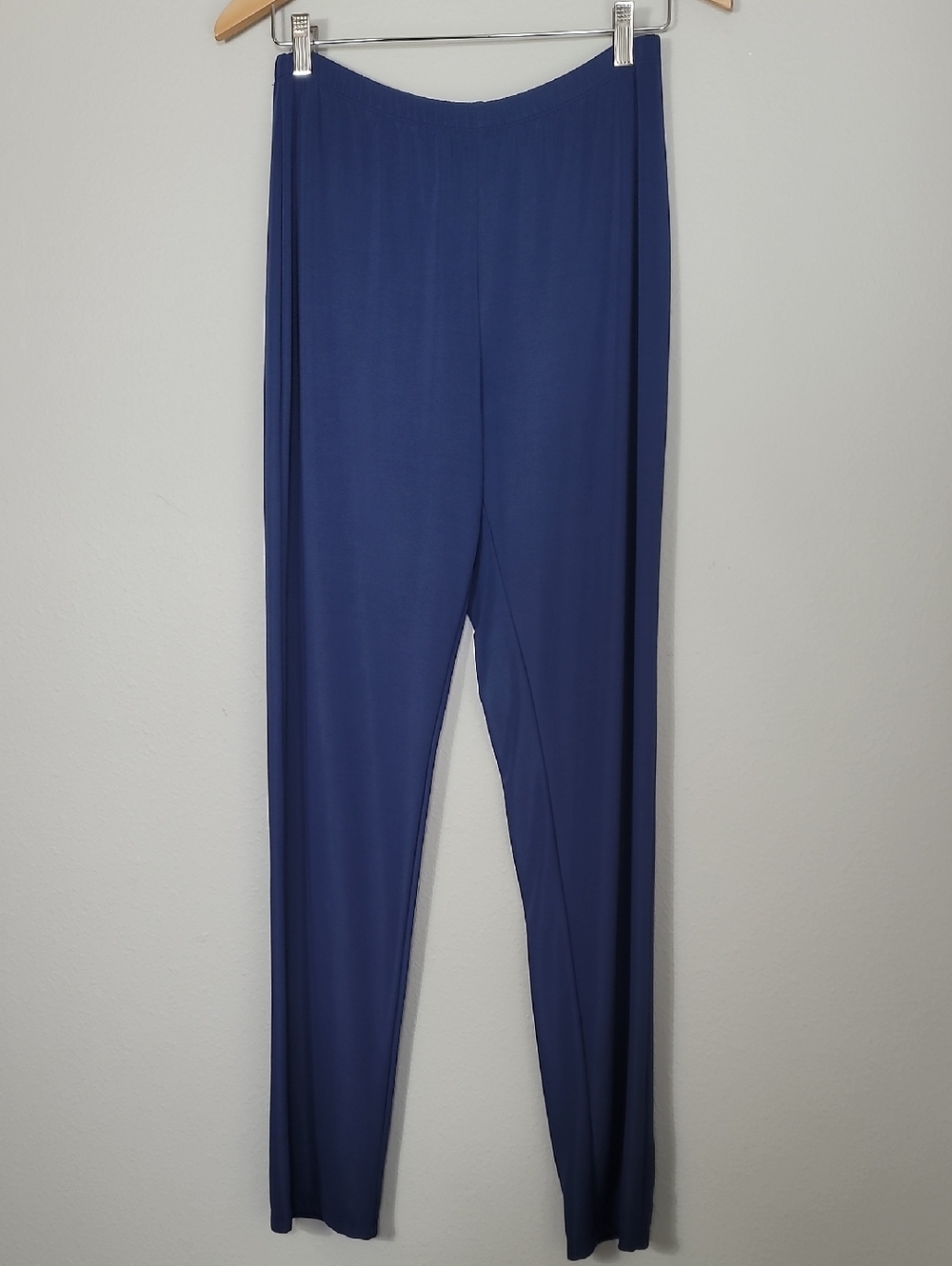 Susan Graver Pull-On Pants Size S Tall Navy Career Minimalist Stretch Travel